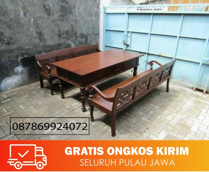 set kursi tamu rusbang klasik kayu jati tua ukiran jepara